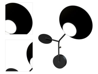 Nástenná lampa Ballon 3 pravostranná, viac variantov - TUNTO Model: černý rám a krycí část, panel překližka černé barvy 4