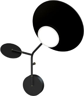 Nástenná lampa Ballon 3 pravostranná, viac variantov - TUNTO Model: černý rám a krycí část, panel překližka černé barvy 2