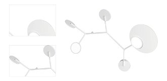 Nástenná lampa Ballon 5 B, viac variantov - TUNTO Model: bílý rám a krycí část, panel překližka bílé barvy 4