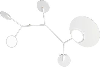 Nástenná lampa Ballon 5 B, viac variantov - TUNTO Model: bílý rám a krycí část, panel překližka bílé barvy 2
