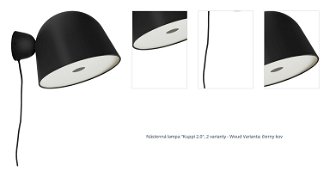 Nástenná lampa "Kuppi 2.0", 2 varianty - Woud Varianta: čierny kov 1