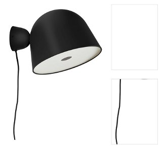 Nástenná lampa "Kuppi 2.0", 2 varianty - Woud Varianta: čierny kov 3