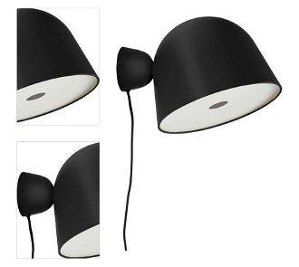 Nástenná lampa "Kuppi 2.0", 2 varianty - Woud Varianta: čierny kov 4
