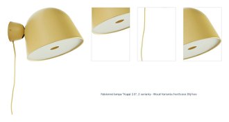 Nástenná lampa "Kuppi 2.0", 2 varianty - Woud Varianta: horčicovo žltý kov 1