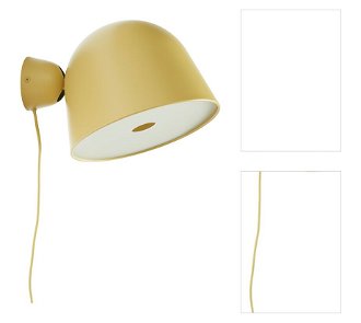 Nástenná lampa "Kuppi 2.0", 2 varianty - Woud Varianta: horčicovo žltý kov 3