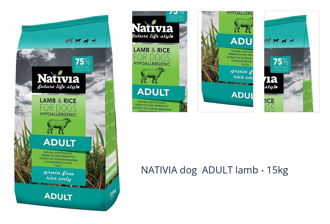 NATIVIA dog ADULT lamb - 15kg 1
