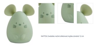 NATTOU Svetielko nočné silikónové myška stredné 12 cm 1