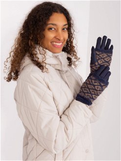 Navy Blue Warm Gloves with Cover