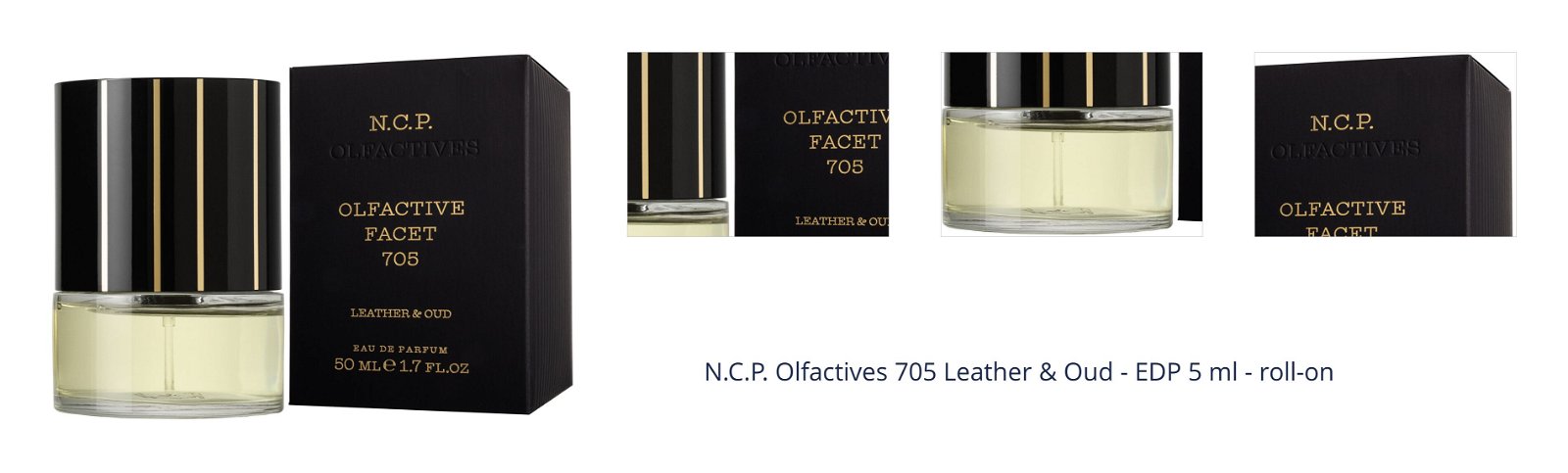 N.C.P. Olfactives 705 Leather & Oud - EDP 5 ml - roll-on 1