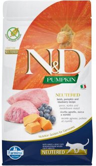 ND Cat GF Pumpkin Adult Neutered jahňa a čučoriedky 5 kg