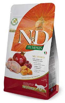 ND Cat GF Pumpkin Adult Neutered prepelica a granátové jablko 1,5 kg