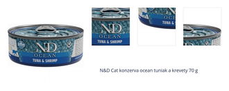 N&D Cat konzerva ocean tuniak a krevety 70 g 1