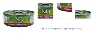 N&D Cat konzerva prime kura a granátové jablko 70 g 1