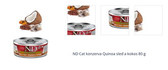 ND Cat konzerva Quinoa sleď a kokos 80 g 1