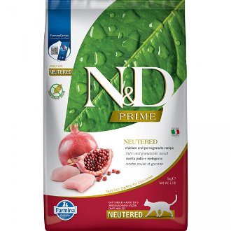 N&D Cat prime adult neutered kura a granátové jablko 5 kg