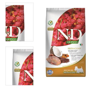 ND Dog GF Quinoa Adult Mini Skin prepelica a kokos 2,5 kg 4