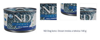 ND Dog konz. Ocean treska a tekvica 140 g 1