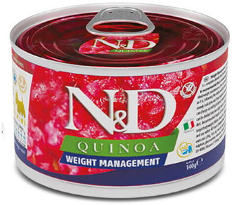 ND Dog konz. Quinoa Weight management jahňa 140g 2