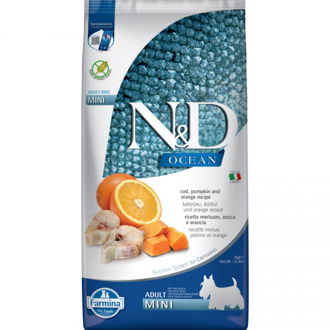 N&D Dog ocean adult mini treska, tekvica a pomaranče 7 kg