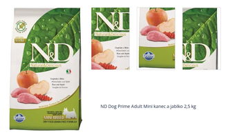 ND Dog Prime Adult Mini kanec a jablko 2,5 kg 1