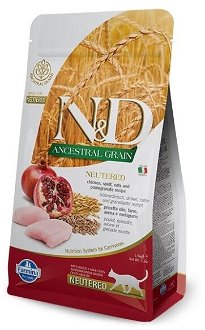 N&D Low Grain Cat Neutered Chicken & Pomegranate 1,5 kg