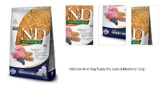 N&D Low Grain Dog Puppy M/L Lamb & Blueberry 12 kg 1