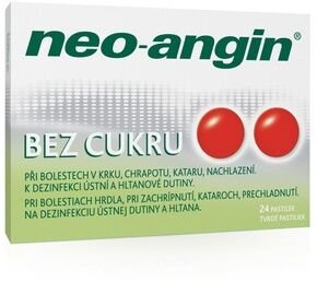 Neo-angin bez cukru 24 pastiliek