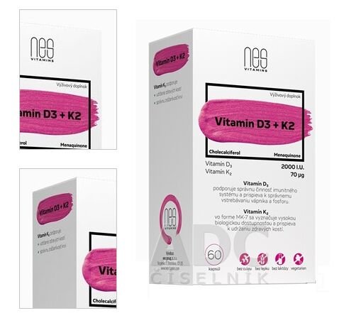 nesVITAMINS Vitamin D3 2000 I.U. + K2 70 μg 9