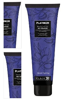 Neutralizačná maska pre tmavé vlasy Black Platinum No Orange - 250 ml (102023) + darček zadarmo 4