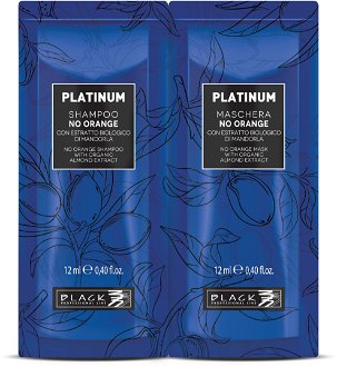 Neutralizačný šampón a maska pre tmavé vlasy Black Platinum No Orange - 2 x 12 ml (250033vz) 2
