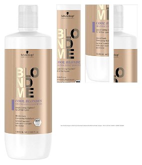 Neutralizačný šampón pre blond vlasy Schwarzkopf Professional BlondMe Cool Blondes Shampoo - 1000 ml (2849693) + darček zadarmo 1