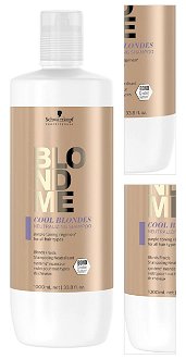 Neutralizačný šampón pre blond vlasy Schwarzkopf Professional BlondMe Cool Blondes Shampoo - 1000 ml (2849693) + darček zadarmo 3