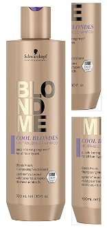 Neutralizačný šampón pre blond vlasy Schwarzkopf Professional BlondMe Cool Blondes Shampoo - 300 ml (2850100) + darček zadarmo 3