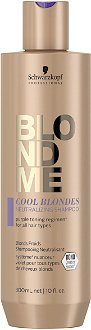Neutralizačný šampón pre blond vlasy Schwarzkopf Professional BlondMe Cool Blondes Shampoo - 300 ml (2850100) + darček zadarmo 2