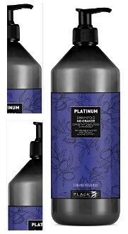 Neutralizačný šampón pre tmavé vlasy Black Platinum No Orange - 1000 ml (250034) + darček zadarmo 4