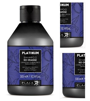 Neutralizačný šampón pre tmavé vlasy Black Platinum No Orange - 300 ml (250035) + darček zadarmo 3