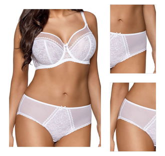 Nevystužená podprsenka Ava Lingerie 1396 Crystal Biela 100F 3