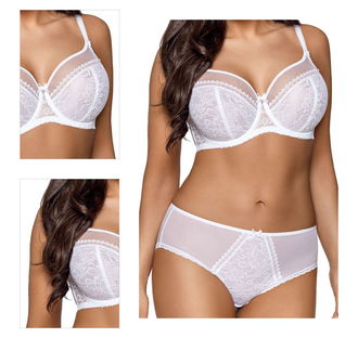 Nevystužená podprsenka Ava Lingerie 1396 Crystal Biela 100F 4