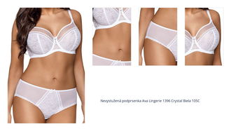 Nevystužená podprsenka Ava Lingerie 1396 Crystal Biela 105C 1