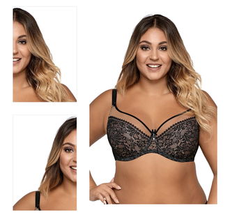 Nevystužená podprsenka Ava Lingerie 1396 Crystal Čierna 100E 4