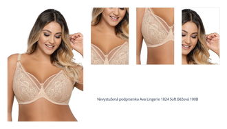 Nevystužená podprsenka Ava Lingerie 1824 Soft Béžová 100B 1