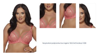 Nevystužená podprsenka Ava Lingerie 1824 Soft Korálová 100B 1