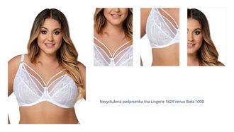 Nevystužená podprsenka Ava Lingerie 1824 Venus Biela 100D 1