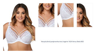 Nevystužená podprsenka Ava Lingerie 1824 Venus Biela 80D 1