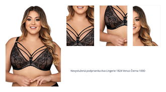 Nevystužená podprsenka Ava Lingerie 1824 Venus Čierna 100D 1