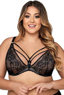 Nevystužená podprsenka Ava Lingerie 1824 Venus Čierna 90G