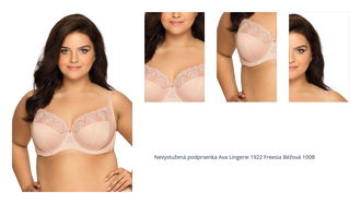 Nevystužená podprsenka Ava Lingerie 1922 Freesia Béžová 100B 1