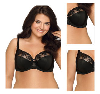 Nevystužená podprsenka Ava Lingerie 1922 Freesia Čierna 65G 3