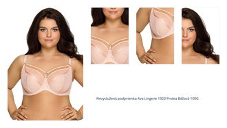 Nevystužená podprsenka Ava Lingerie 1923 Protea Béžová 100G 1