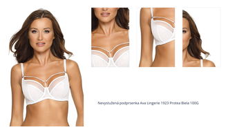 Nevystužená podprsenka Ava Lingerie 1923 Protea Biela 100G 1